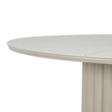 Belvano 1.4m Outdoor Round Dining Table - Cream White Dining Table Kito-Core