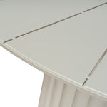 Belvano 1.4m Outdoor Round Dining Table - Cream White Dining Table Kito-Core