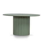 Belvano 1.4m Outdoor Round Dining Table - Sand Green Dining Table Kito-Core