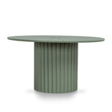 Belvano 1.4m Outdoor Round Dining Table - Sand Green Dining Table Kito-Core