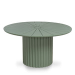 Belvano 1.4m Outdoor Round Dining Table - Sand Green Dining Table Kito-Core