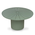 Belvano 1.4m Outdoor Round Dining Table - Sand Green Dining Table Kito-Core