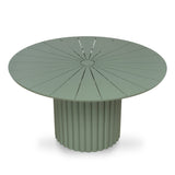 Belvano 1.4m Outdoor Round Dining Table - Sand Green Dining Table Kito-Core