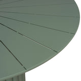 Belvano 1.4m Outdoor Round Dining Table - Sand Green Dining Table Kito-Core