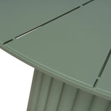 Belvano 1.4m Outdoor Round Dining Table - Sand Green Dining Table Kito-Core