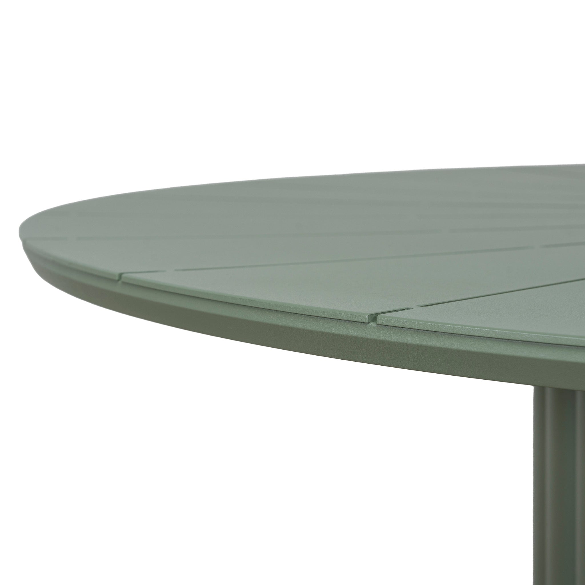Belvano 1.4m Outdoor Round Dining Table - Sand Green Dining Table Kito-Core