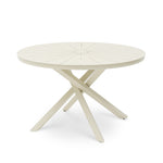 Marova 1.2m Outdoor Round Dining Table - Cream White Dining Table Kito-Core