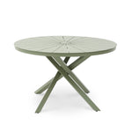 Marova 1.2m Outdoor Round Dining Table - Sand Green Dining Table Kito-Core