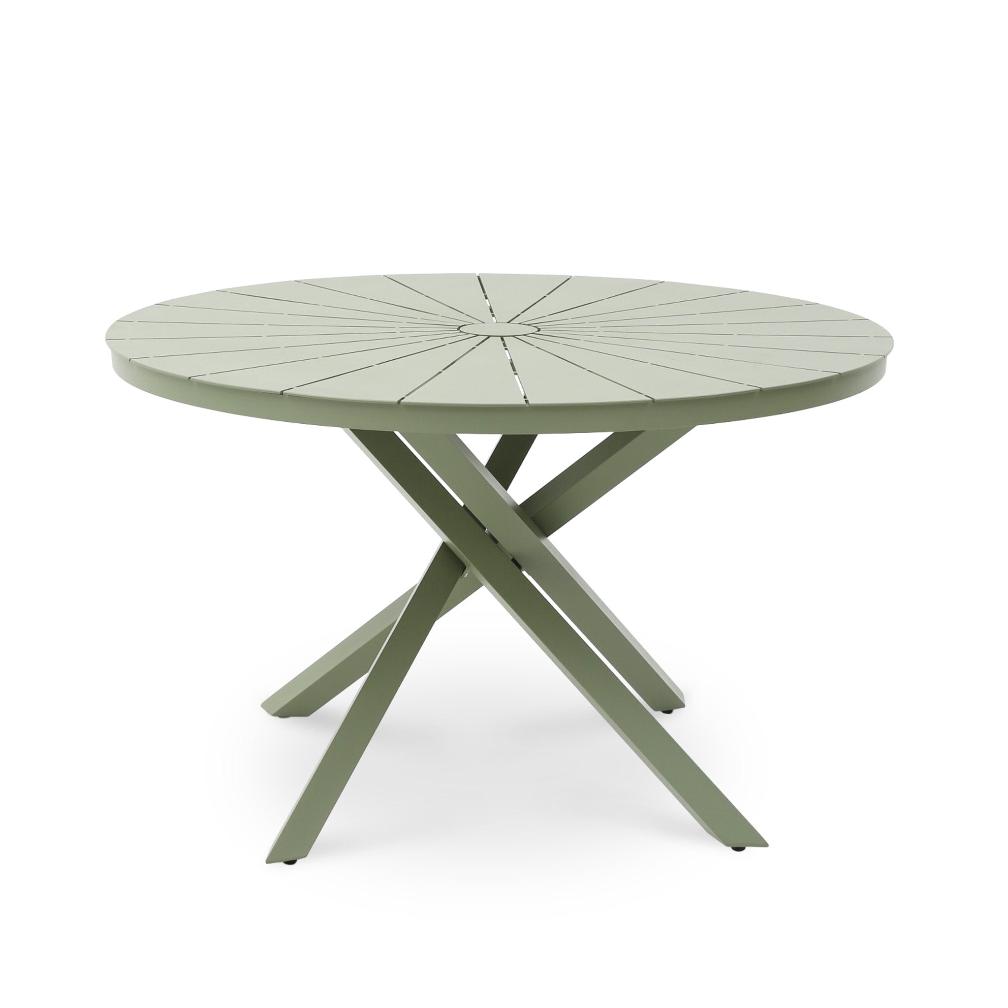 Marova 1.2m Outdoor Round Dining Table - Sand Green Dining Table Kito-Core