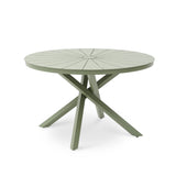 Marova 1.2m Outdoor Round Dining Table - Sand Green Dining Table Kito-Core