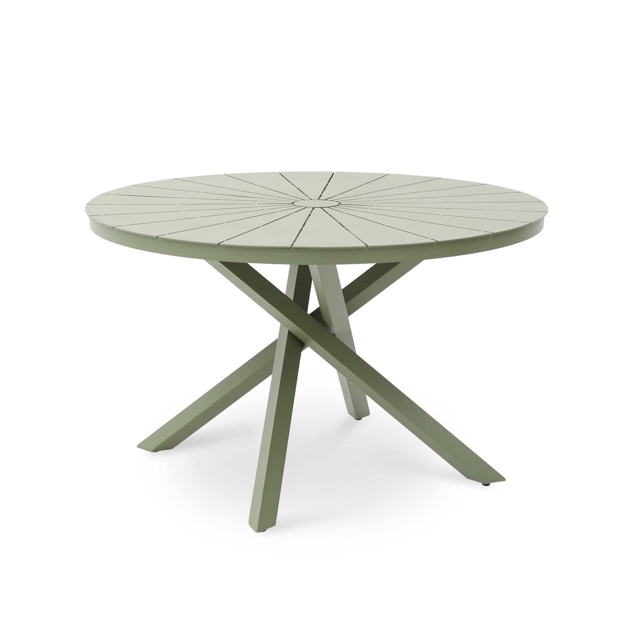 Marova 1.2m Outdoor Round Dining Table - Sand Green Dining Table Kito-Core
