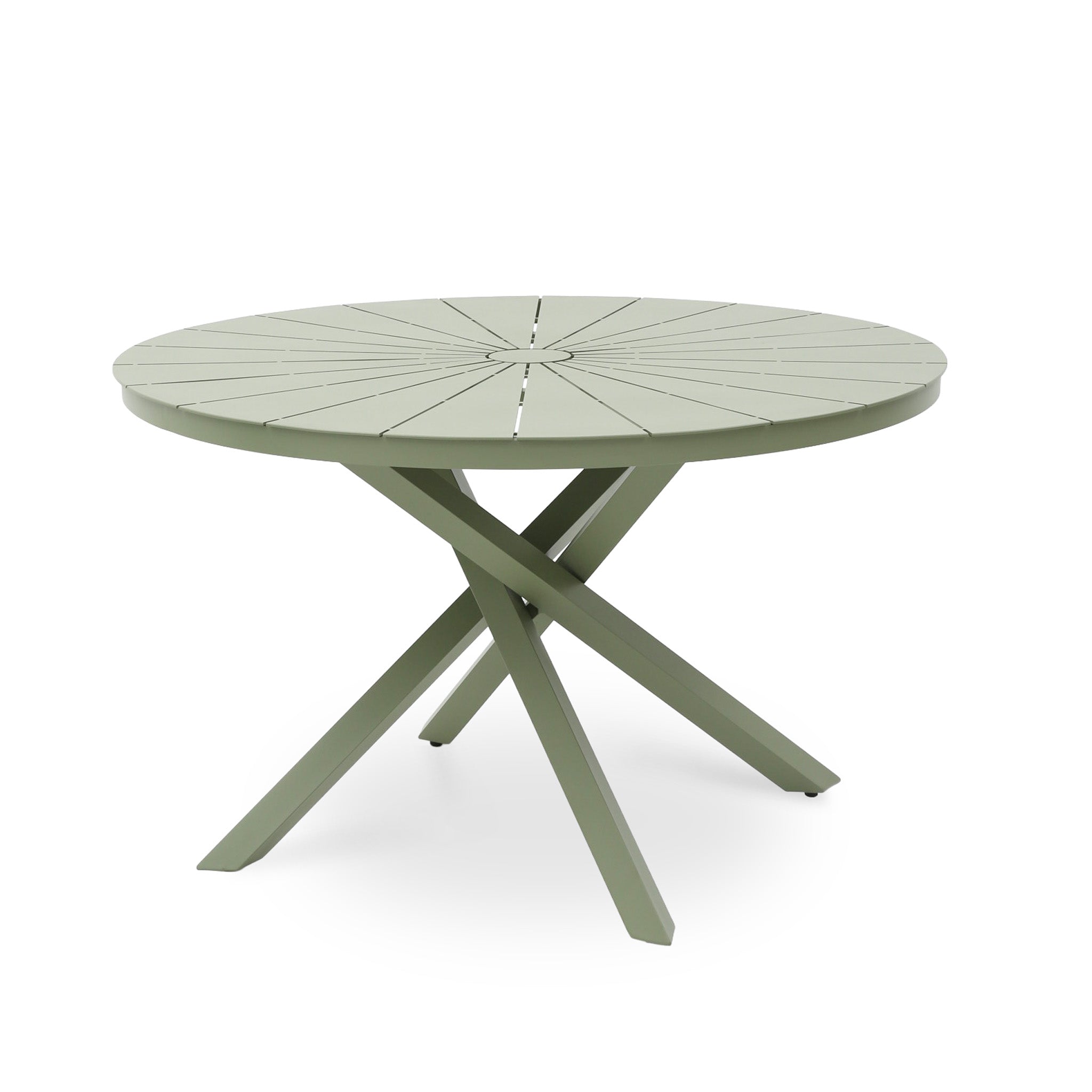 Marova 1.2m Outdoor Round Dining Table - Sand Green Dining Table Kito-Core