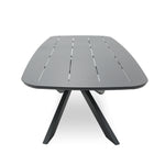Marova 2.4m Outdoor Dining Table - Sand Dark Grey Dining Table Kito-Core