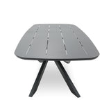 Marova 2.4m Outdoor Dining Table - Sand Dark Grey Dining Table Kito-Core