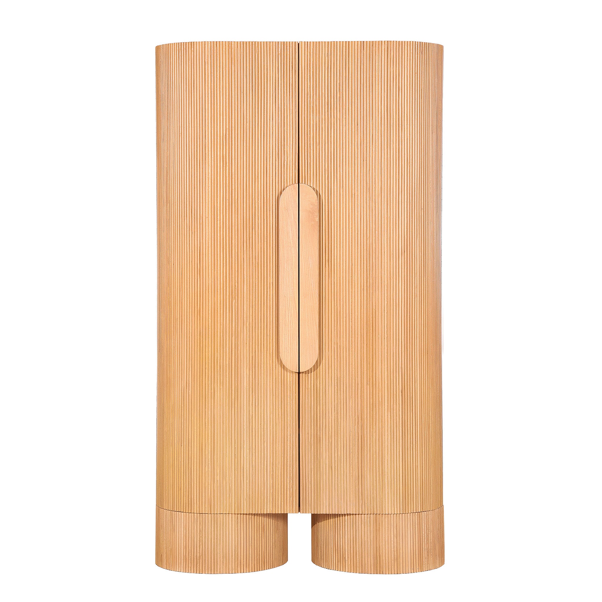 Orvino 1.82m (H) Tall Cabinet Unit - Light Natural Storage Cabinet Nicki-Core