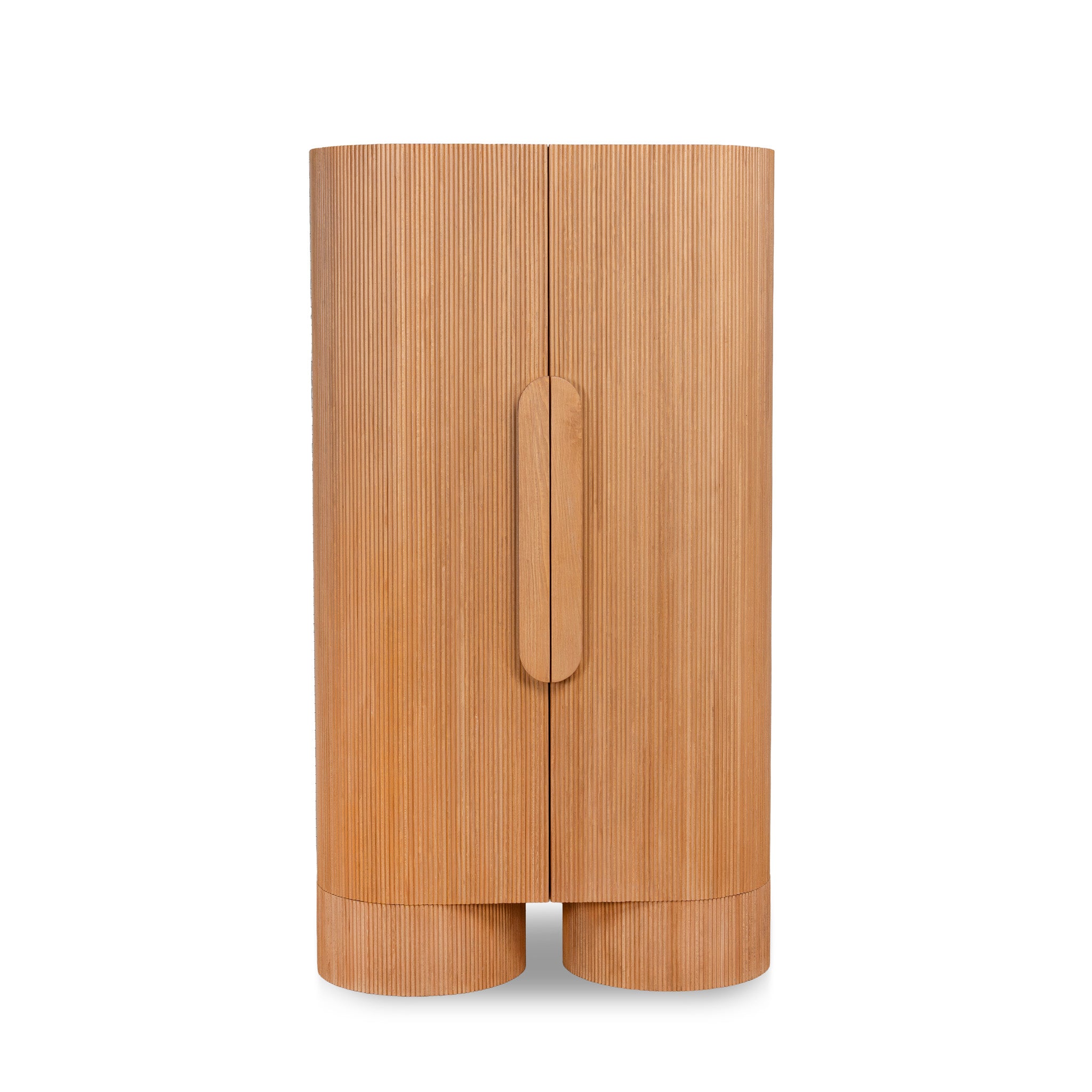 Orvino 1.82m (H) Tall Cabinet Unit - Light Natural Storage Cabinet Nicki-Core