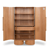 Orvino 1.82m (H) Tall Cabinet Unit - Light Natural Storage Cabinet Nicki-Core