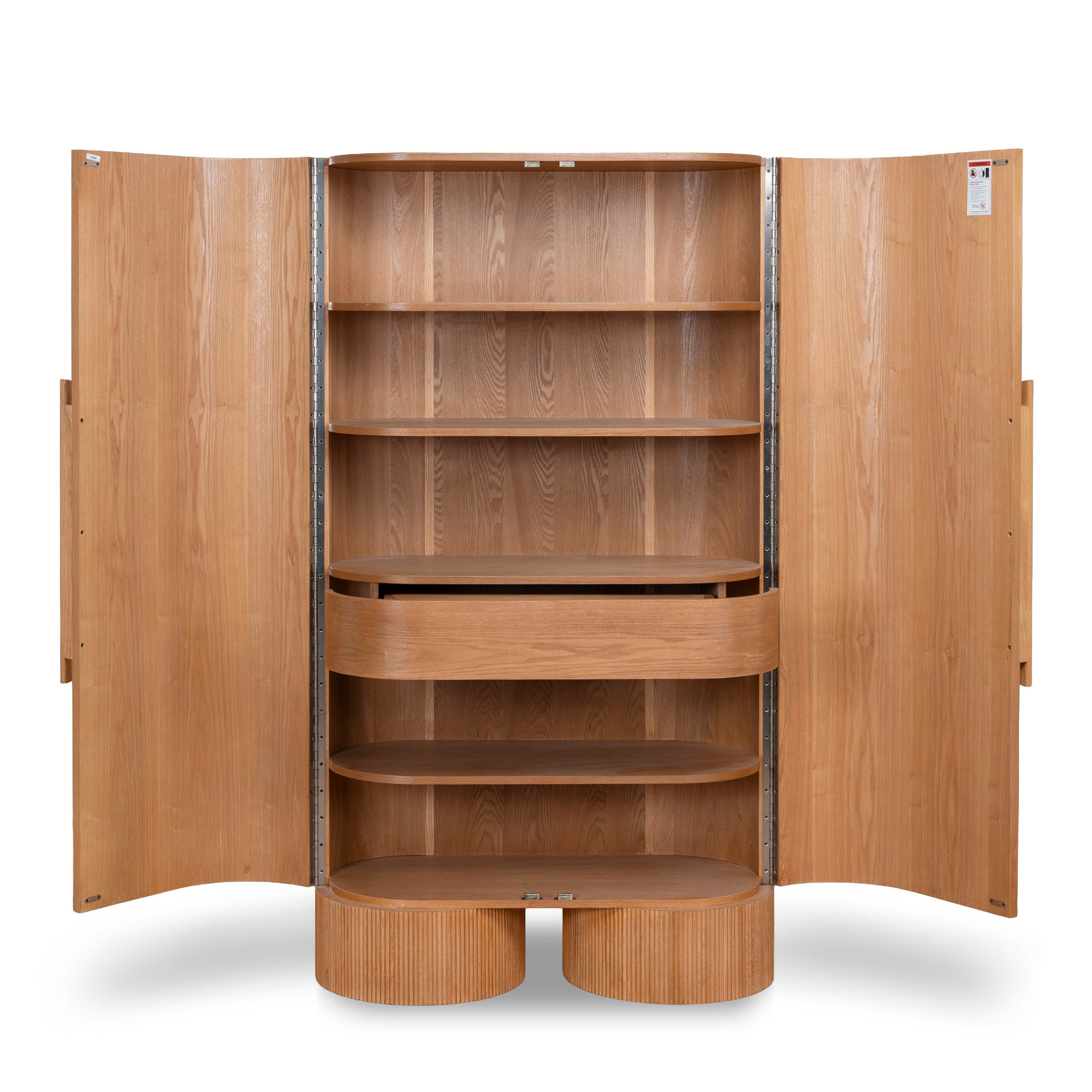 Orvino 1.82m (H) Tall Cabinet Unit - Light Natural Storage Cabinet Nicki-Core