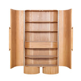 Orvino 1.82m (H) Tall Cabinet Unit - Light Natural Storage Cabinet Nicki-Core