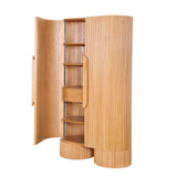 Orvino 1.82m (H) Tall Cabinet Unit - Light Natural Storage Cabinet Nicki-Core