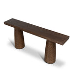Floros 1.83m Elm Console Table - Dark Brown Console Table Nasa-Core