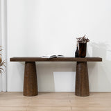 Floros 1.83m Elm Console Table - Dark Brown Console Table Nasa-Core