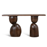 Morani 1.6m Elm Console Table - Walnut Console Table Nicki-Core