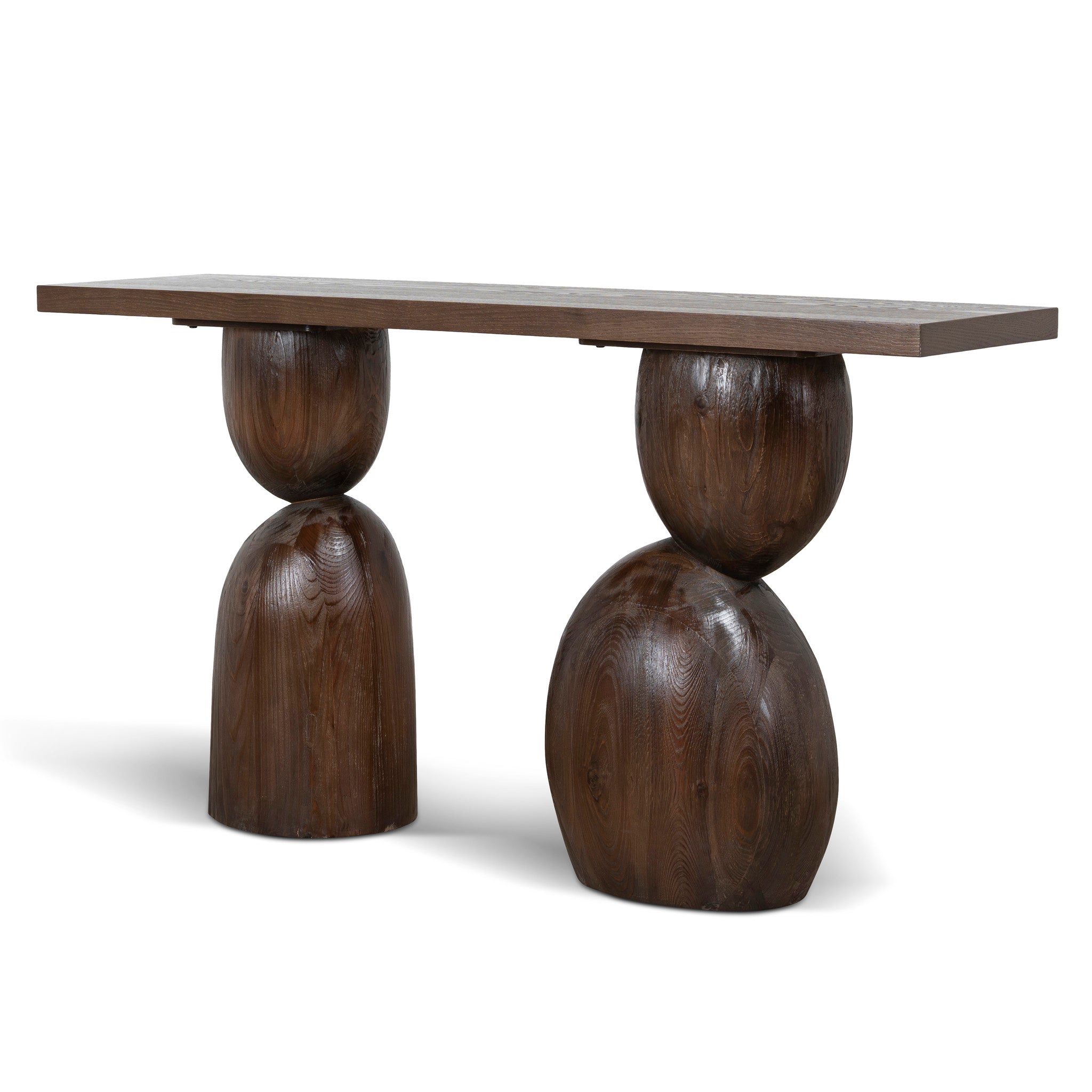 Morani 1.6m Elm Console Table - Walnut Console Table Nicki-Core