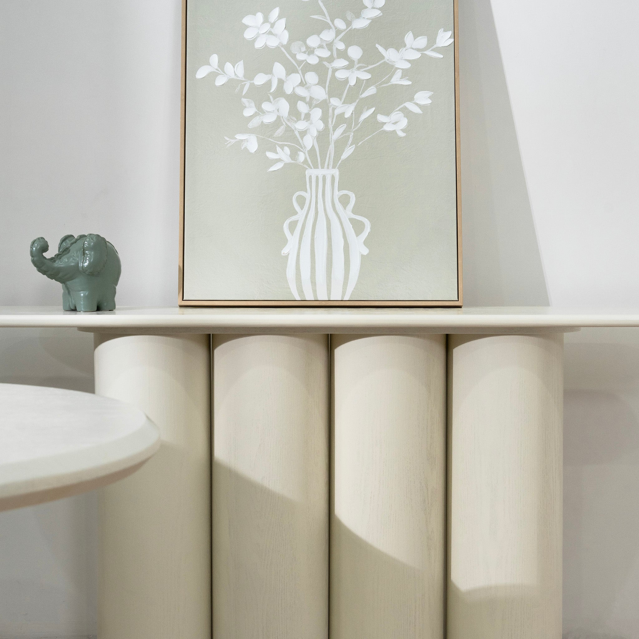 Harlow 1.7m Console Table - Ivory Oat Console Table Dwood-Core