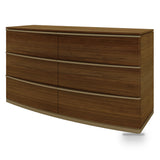 Tristan 6 Drawer Chest of Drawers - Walnut Dresser Unit VN-Core