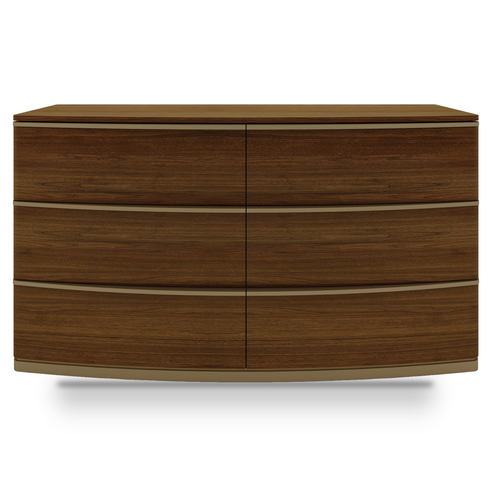 Tristan 6 Drawer Chest of Drawers - Walnut Dresser Unit VN-Core