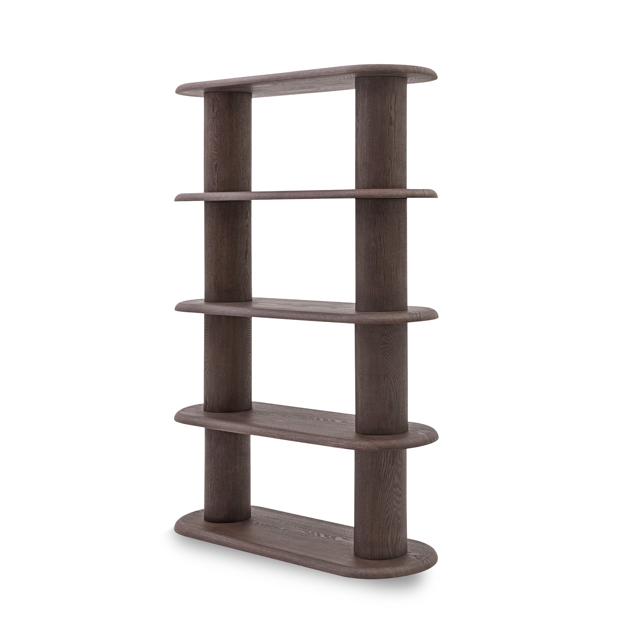 Haaland 1.7m High Bookshelf - Dark Brown Bookshelf Fodex-Core
