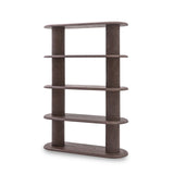 Haaland 1.7m High Bookshelf - Dark Brown Bookshelf Fodex-Core