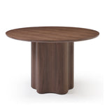 Timo 1.2m Round Dining Table - Ash Walnut Dining Table Rilux-Core