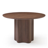 Timo 1.2m Round Dining Table - Ash Walnut Dining Table Rilux-Core