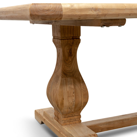 Titan Reclaimed 2.4m ELM Wood Dining Table - Rustic Natural