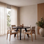 Ethan Round Dining Table - Full Black Dining Table Reclaimed-Core