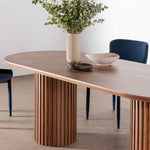 Marty 2.5m Wooden Dining Table - Walnut Dining Table Century-Core