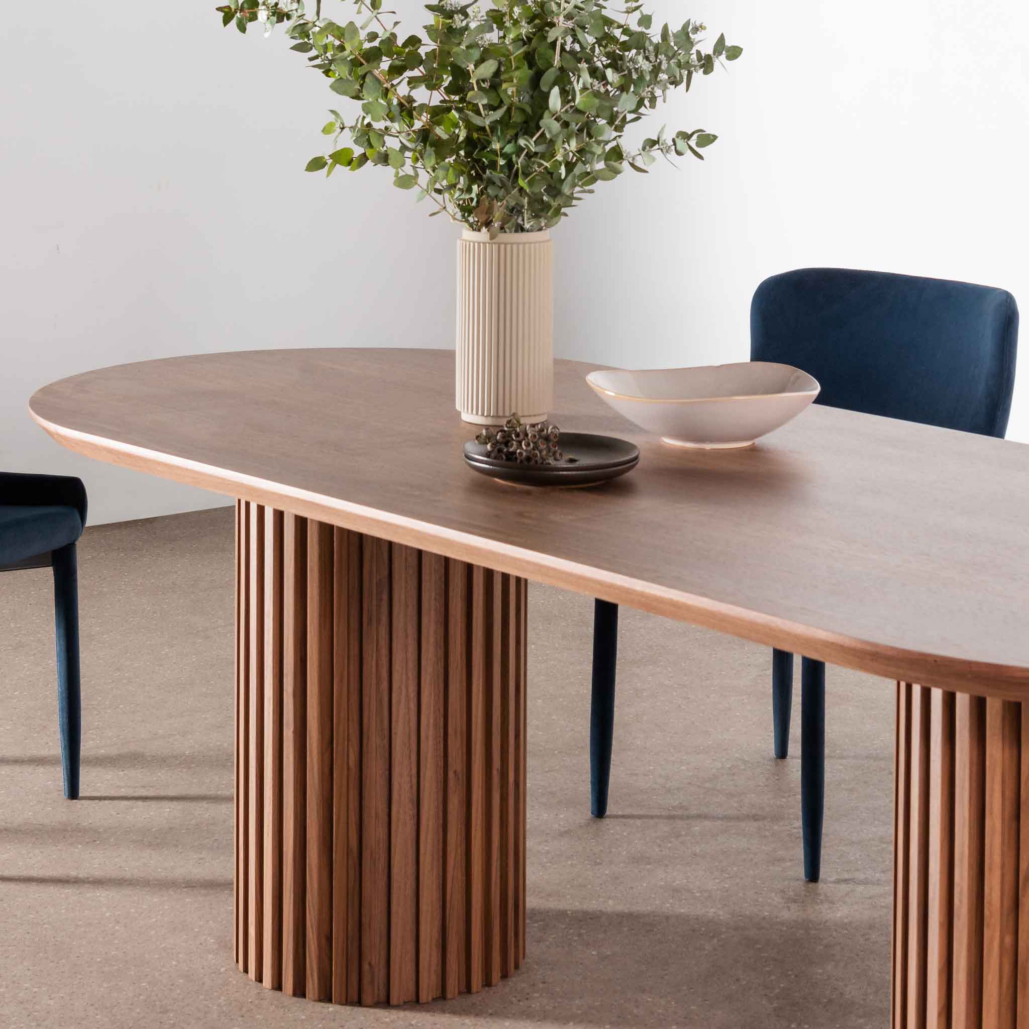 Marty 2.5m Wooden Dining Table - Walnut Dining Table Century-Core