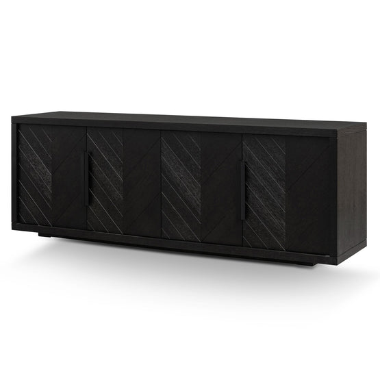 Ex Display - Miriam 2m Oak Buffet Unit - Textured Espresso Black Buffet & Sideboard Valerie-Core   