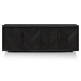Ex Display - Miriam 2m Oak Buffet Unit - Textured Espresso Black Buffet & Sideboard Valerie-Core