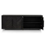 Ex Display - Miriam 2m Oak Buffet Unit - Textured Espresso Black Buffet & Sideboard Valerie-Core
