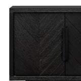 Ex Display - Miriam 2m Oak Buffet Unit - Textured Espresso Black Buffet & Sideboard Valerie-Core