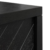 Ex Display - Miriam 2m Oak Buffet Unit - Textured Espresso Black Buffet & Sideboard Valerie-Core