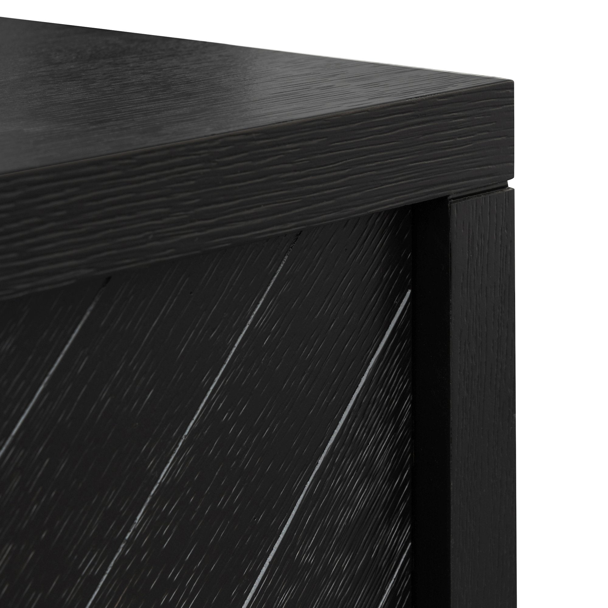 Ex Display - Miriam 2m Oak Buffet Unit - Textured Espresso Black Buffet & Sideboard Valerie-Core