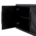 Ex Display - Miriam 2m Oak Buffet Unit - Textured Espresso Black Buffet & Sideboard Valerie-Core