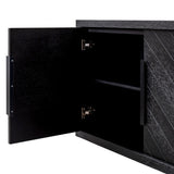 Ex Display - Miriam 2m Oak Buffet Unit - Textured Espresso Black Buffet & Sideboard Valerie-Core