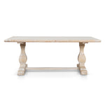 Titan Reclaimed 1.98m ELM Wood Dining Table - Rustic White Washed Dining Table Reclaimed-Core