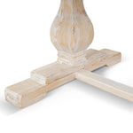 Titan Reclaimed 1.98m ELM Wood Dining Table - Rustic White Washed Dining Table Reclaimed-Core