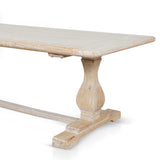 Titan Reclaimed 1.98m ELM Wood Dining Table - Rustic White Washed Dining Table Reclaimed-Core